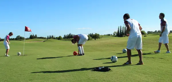 FootGolf rounds take 2 to 2½ hours on shortened golf holes